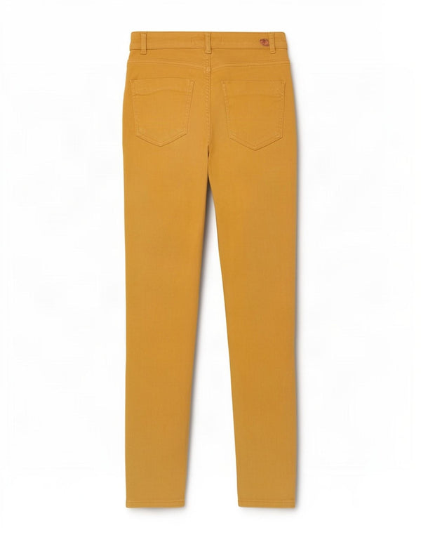 Zara Damen Skinny Jeans EU 34 2XS W24 L28 Gelbe Baumwolle