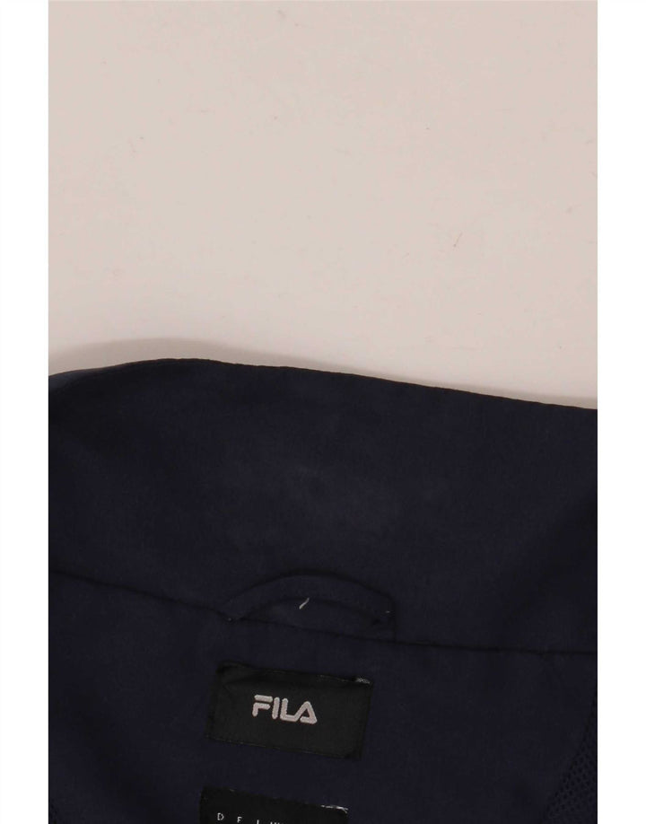 Fila Herren-Bomberjacke mit lockerer Passform, UK 38, mittelmarineblau, gestreift, Polyester