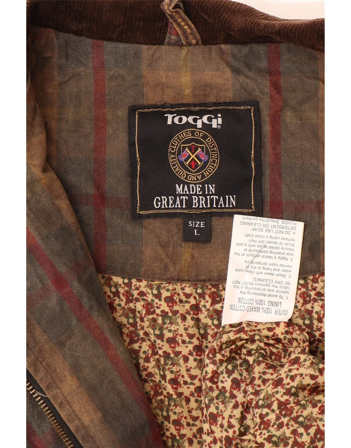 Toggi Damen-Militärjacke, UK 16, groß, braun kariert, Baumwolle