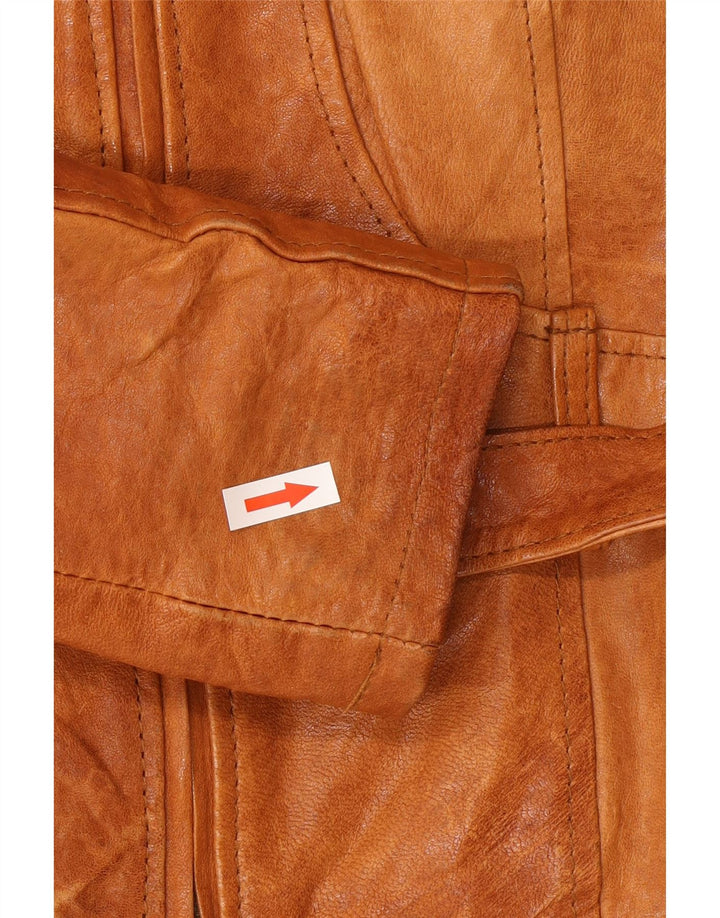 Masterpelle Damen Lederjacke IT 46 Large Beige Leder