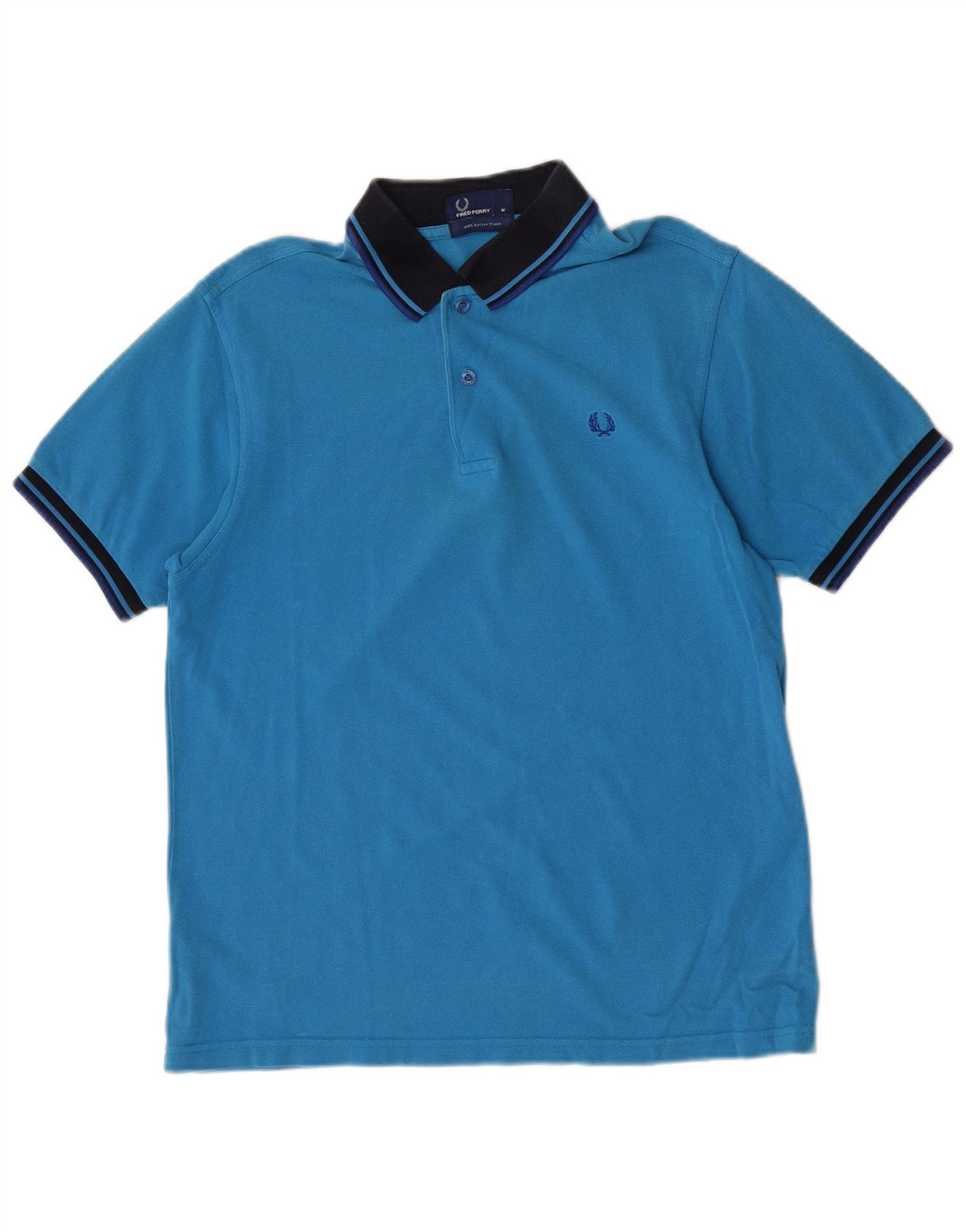 Fred Perry Herren-Poloshirt aus mittelblauer Baumwolle