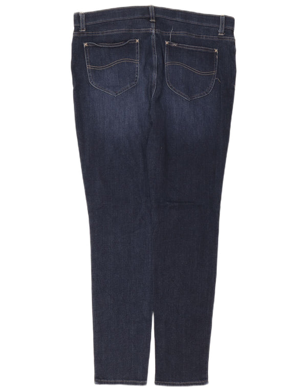 Lee Damen Mid Rise Slim Fit Skinny Jeans US 16 2XL W38 L32 Blaue Baumwolle