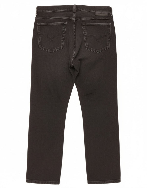 Wrangler Mens Texas Straight Jeans W36 L32 Black Cotton