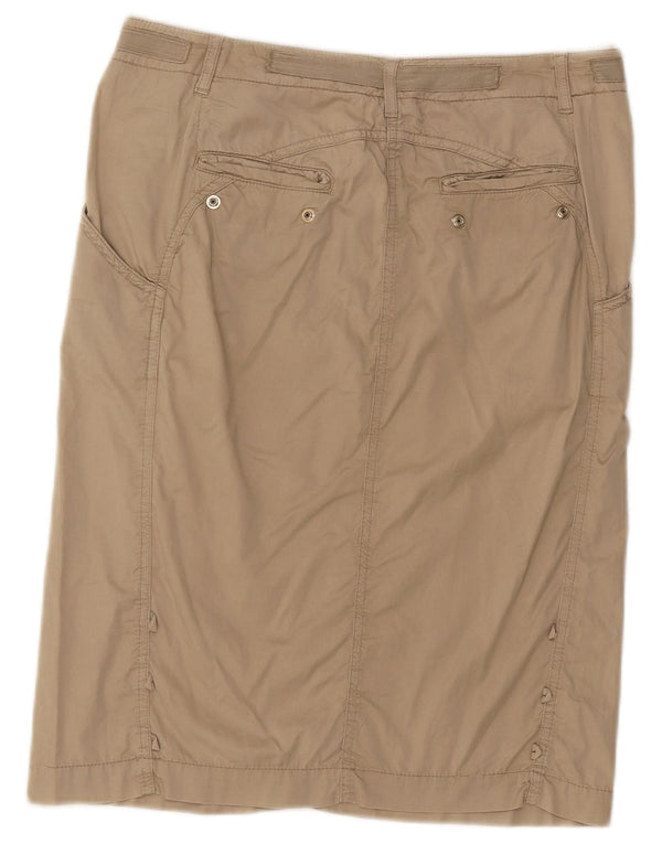 Trussardi Damen Gerader Rock IT 44 Medium W33 Beige