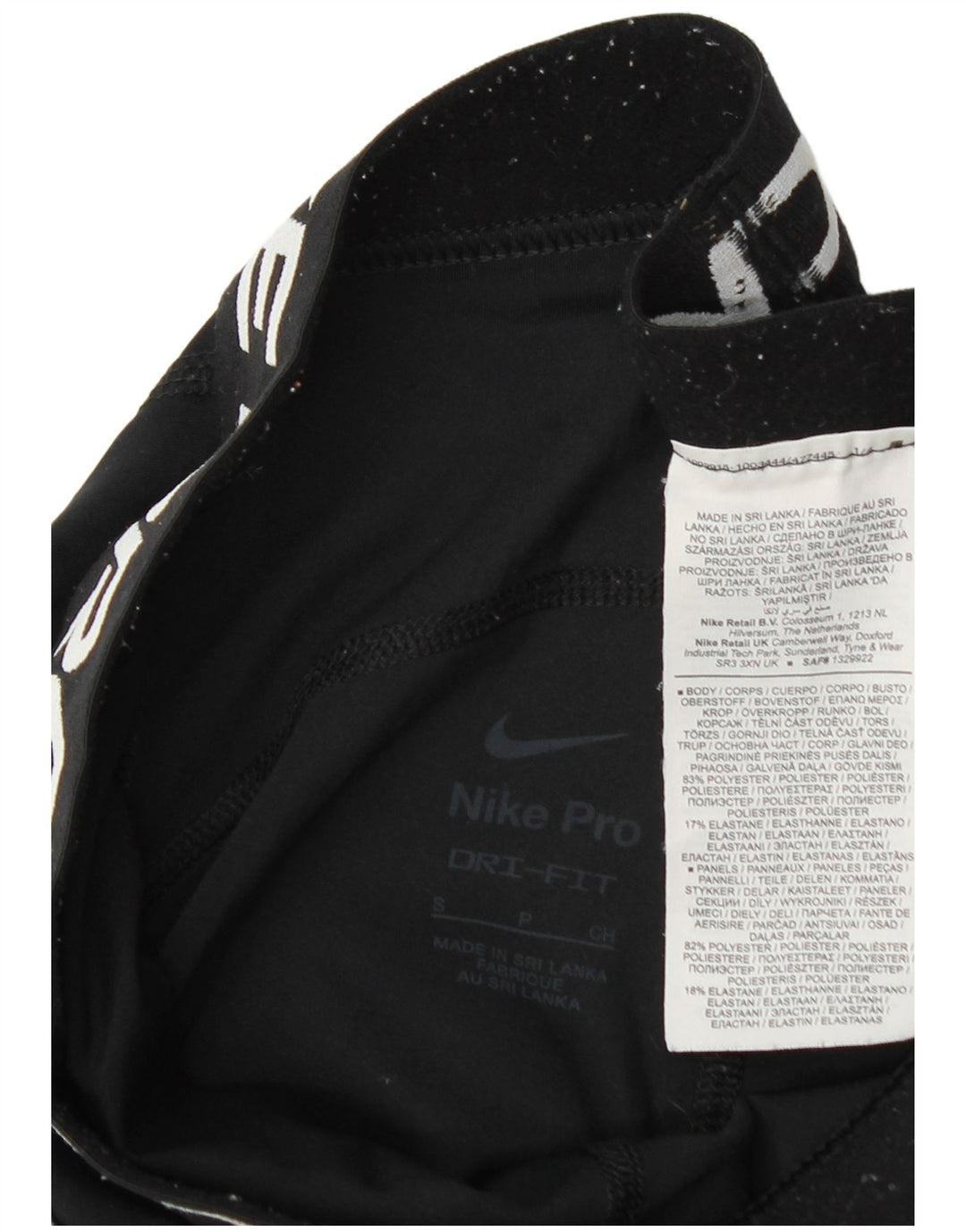Nike Damen Dri Fit Graphic Leggings UK 10 Small Schwarz Polyester