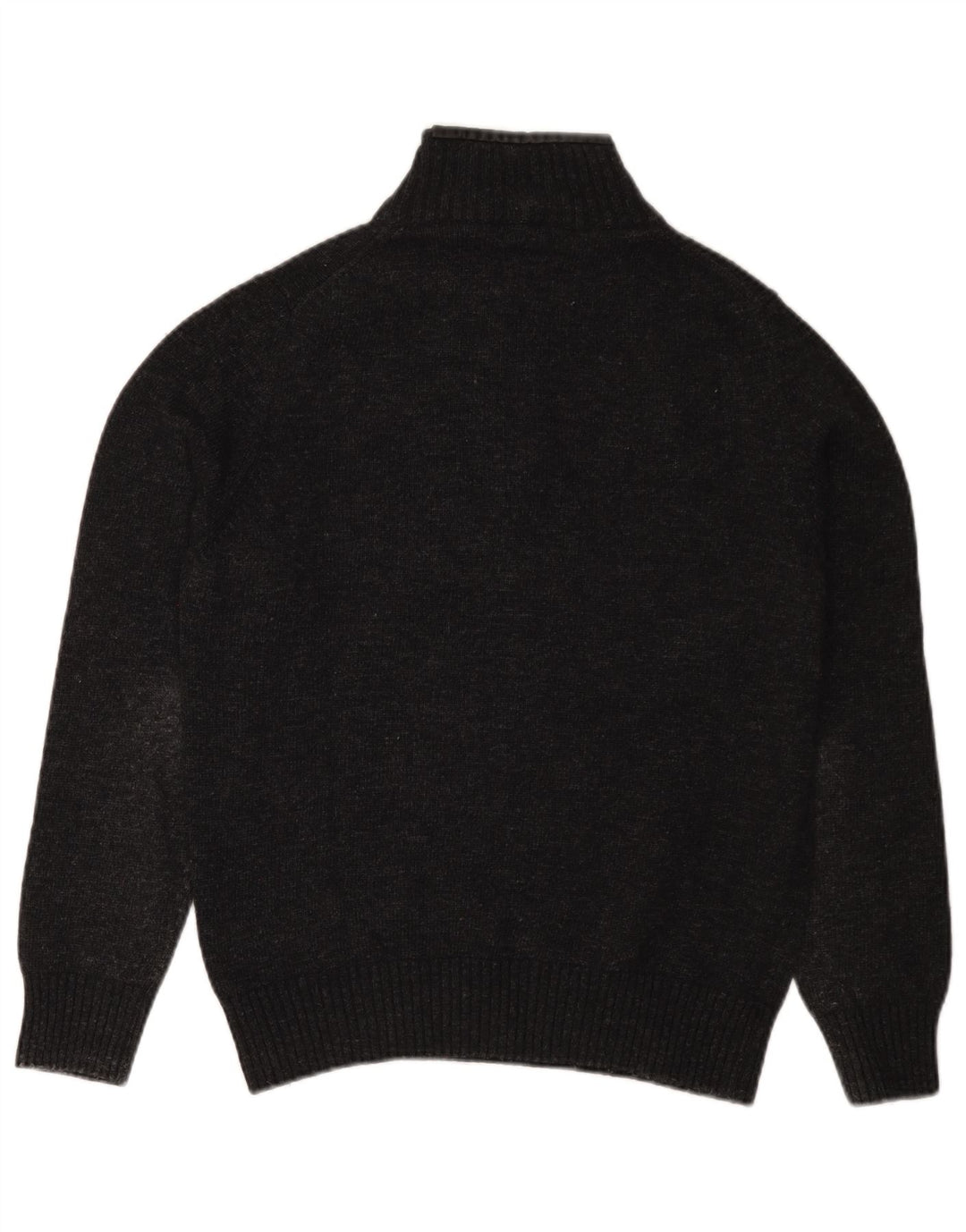 Trussardi Jeans Herren-Pullover mit Reißverschluss am Hals, kleine graue Wolle