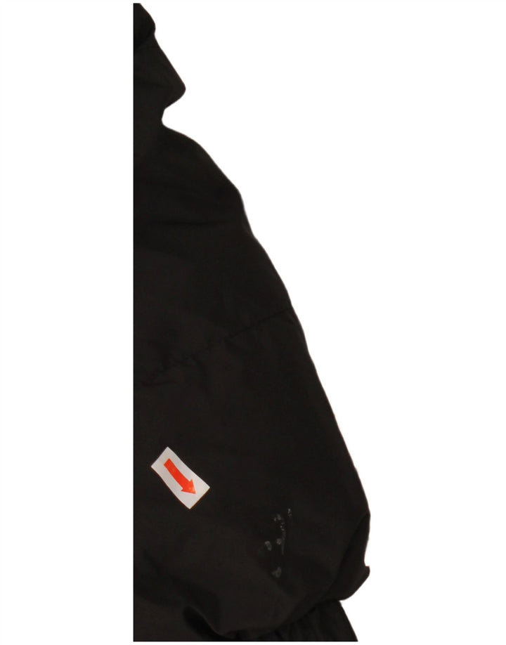 Superdry Damen Crop Hooded Wattierte Jacke UK 16 Large Schwarz Polyester