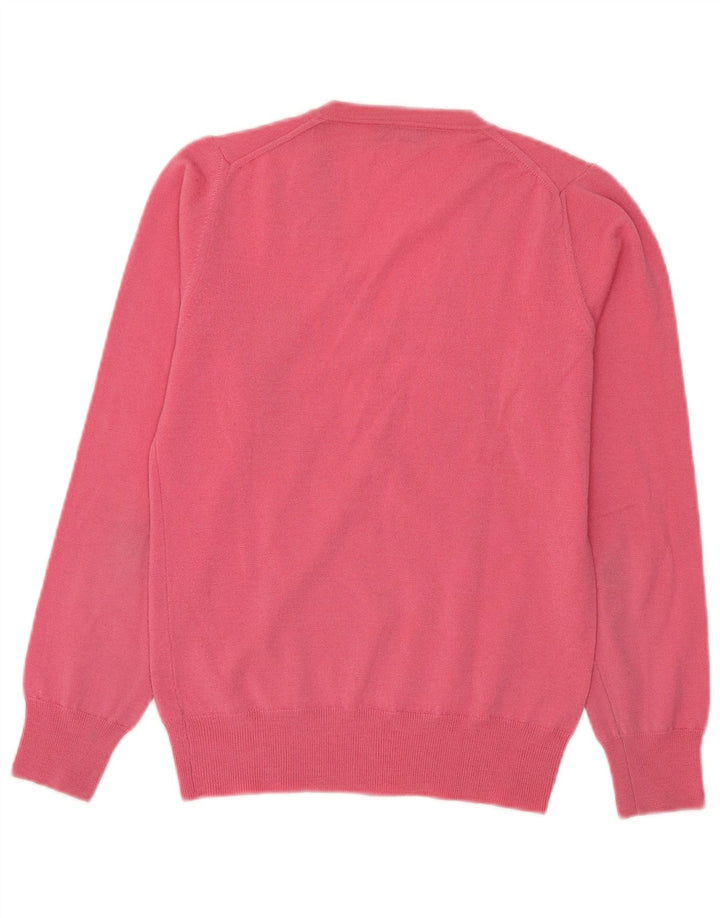 Fred Perry Damen-Pullover mit V-Ausschnitt, Gr. 12, Mittelrosa