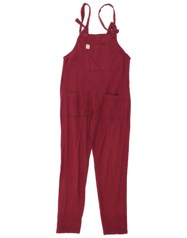 Lucy & Yak Damen-Overall, ärmellos, UK 12, mittleres Burgunderrot, Baumwolle