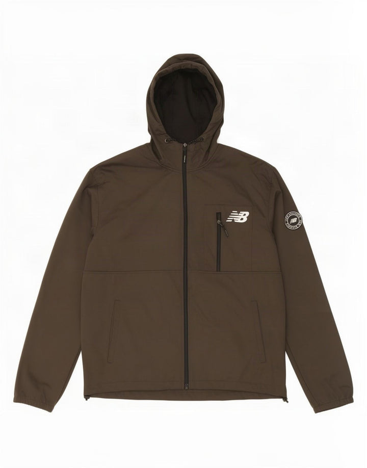 New Balance Herren-Trainingsanzug mit Kapuze, Jacke, groß, Khaki, Polyester