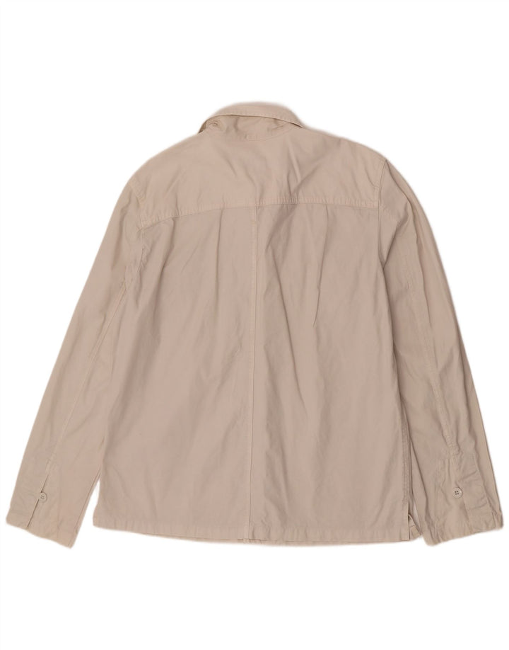 Gas Herren Bomberjacke UK 42 XL Off White Baumwolle