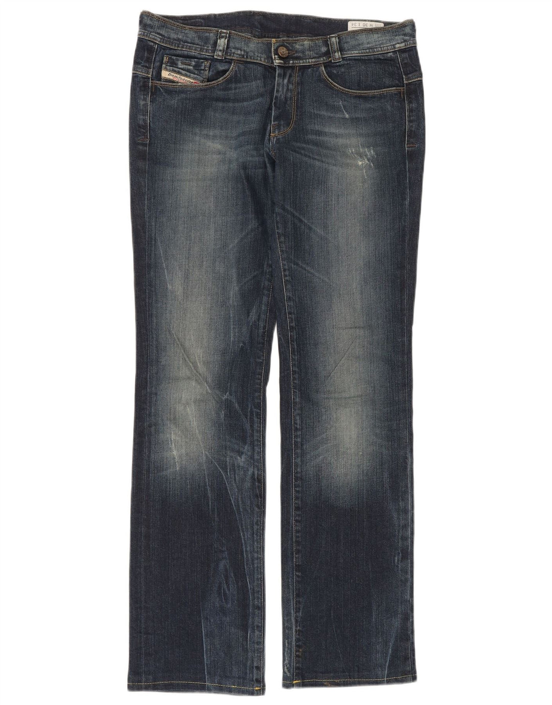 DIESEL Damen Soozy Straight Jeans W30 L34 Blaue Baumwolle