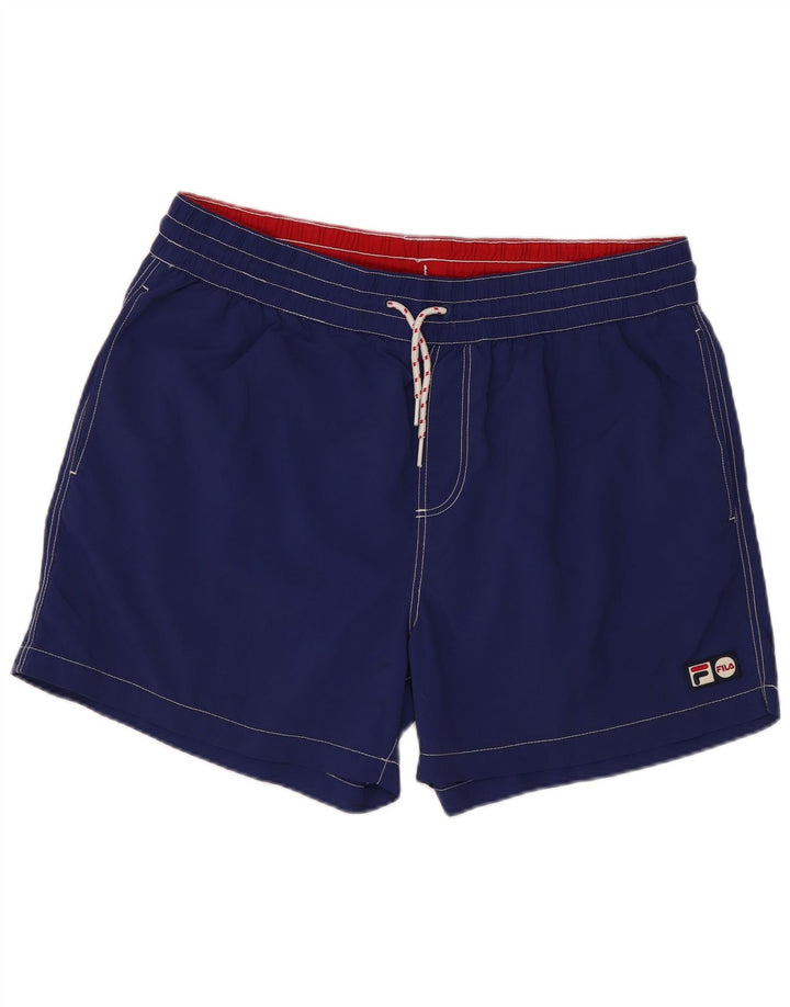 FILA Herren-Badeshorts, groß, marineblaues Nylon