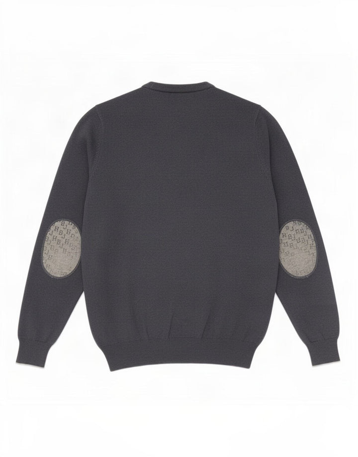 Harmont & Blaine Herren-Pullover mit Rundhalsausschnitt, mittelmarineblaue Wolle