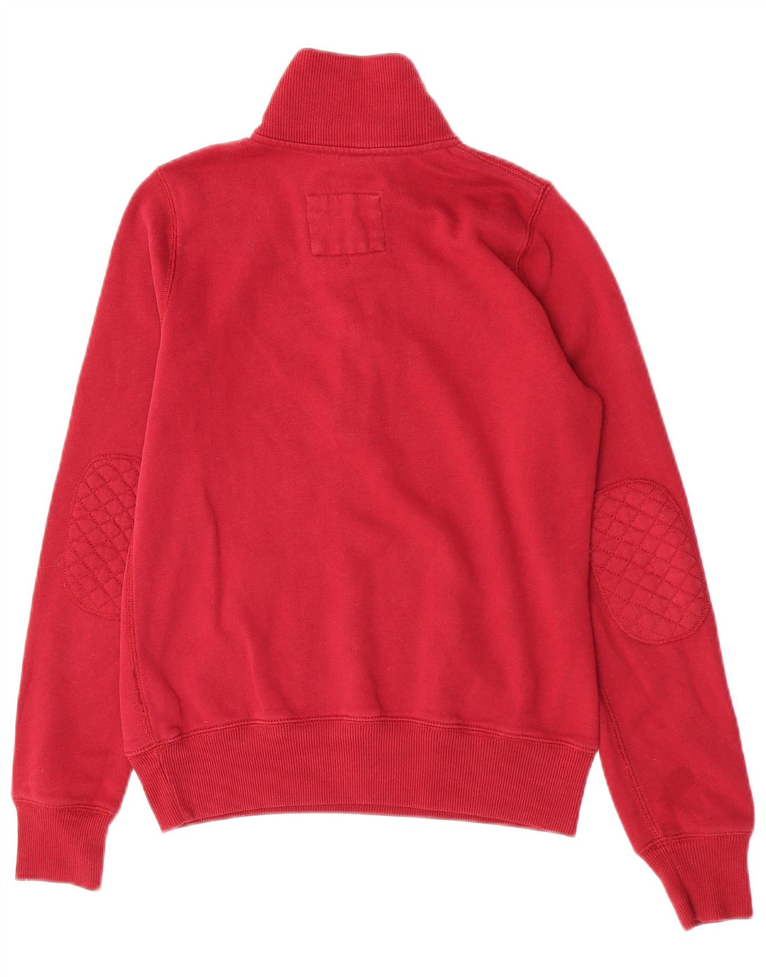 Abercrombie & Fitch Damen-Sweatshirt mit Reißverschluss am Hals, UK 12, mittelrot