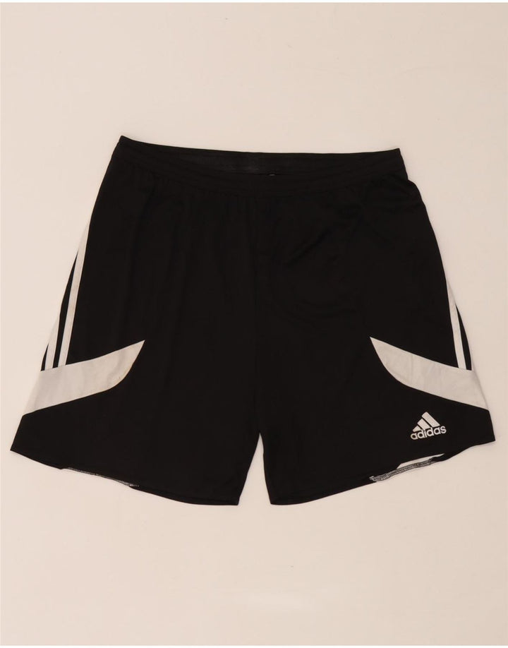 Adidas Herren Climalite Sportshorts, groß, schwarzes Farbblock-Polyester