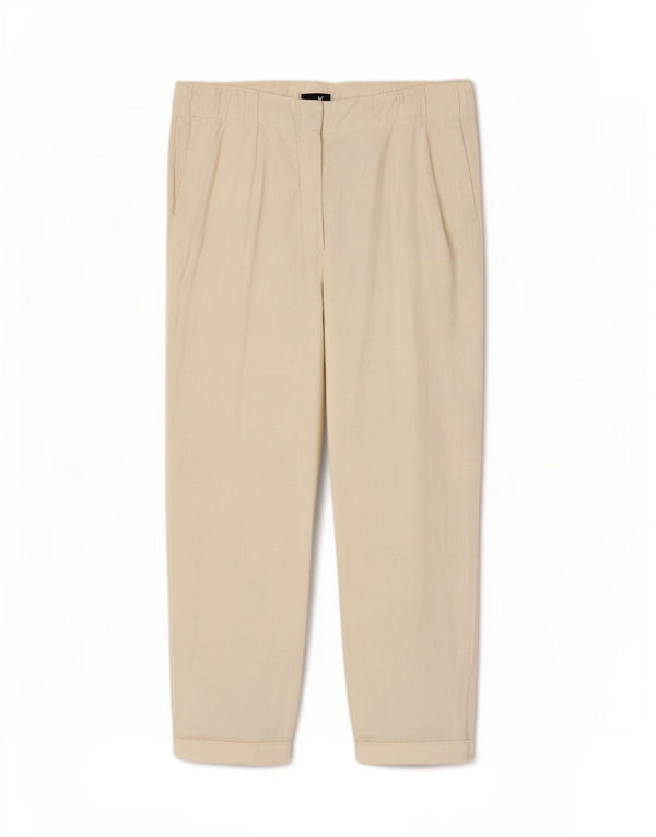 Marks & Spencer Damen Tapered Cropped-Hose UK 14 Large W34 L25 Weiß