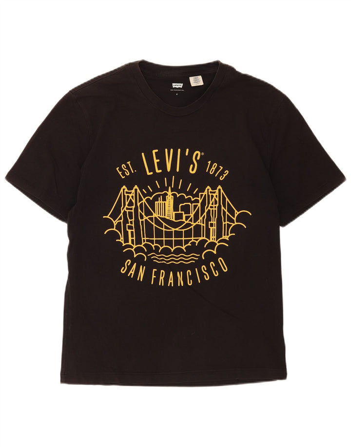 Levi's Herren San Francisco Graphic T-Shirt Top Small Schwarz