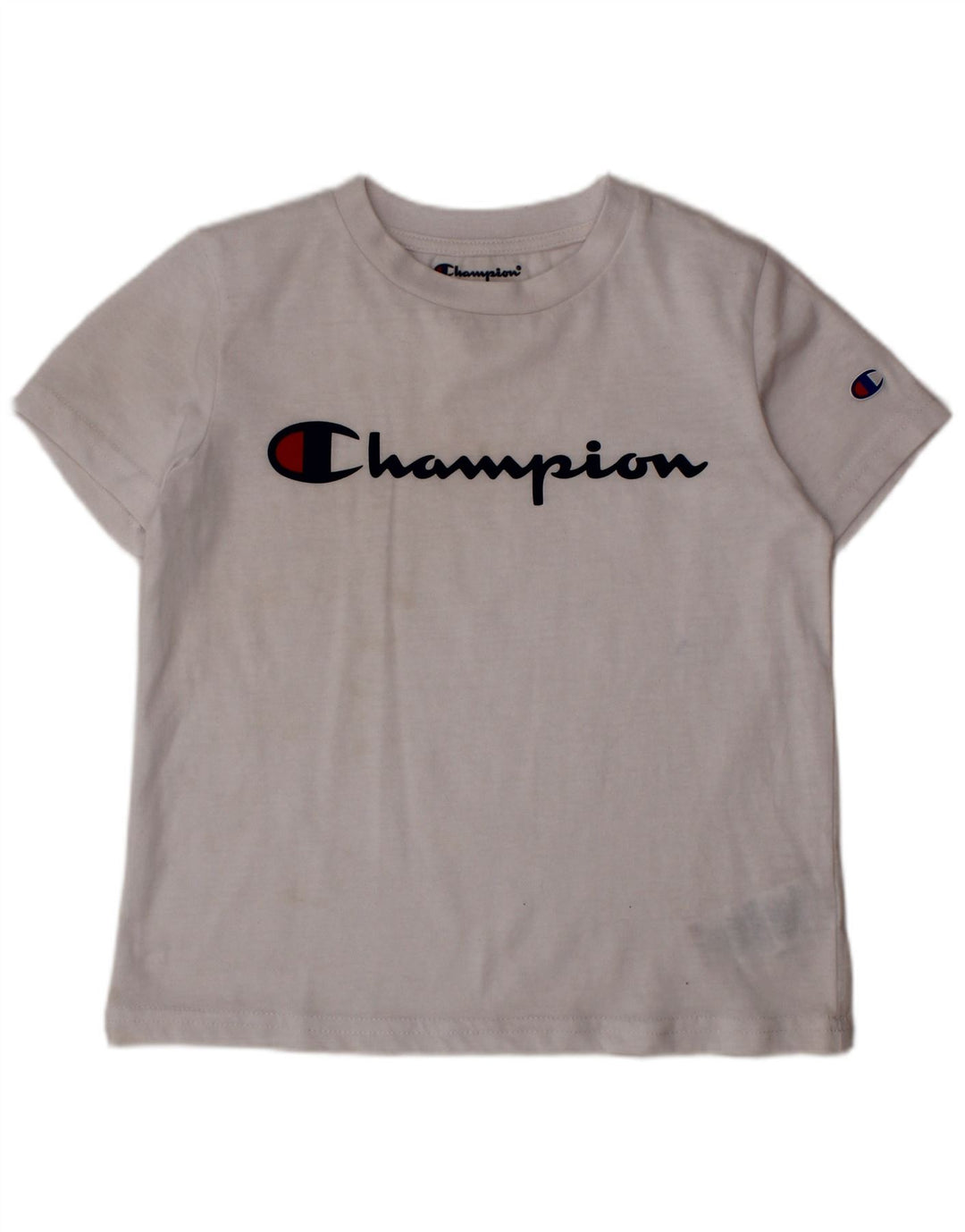 CHAMPION Jungen-T-Shirt mit Grafik, 4–5 Jahre, weiße Baumwolle