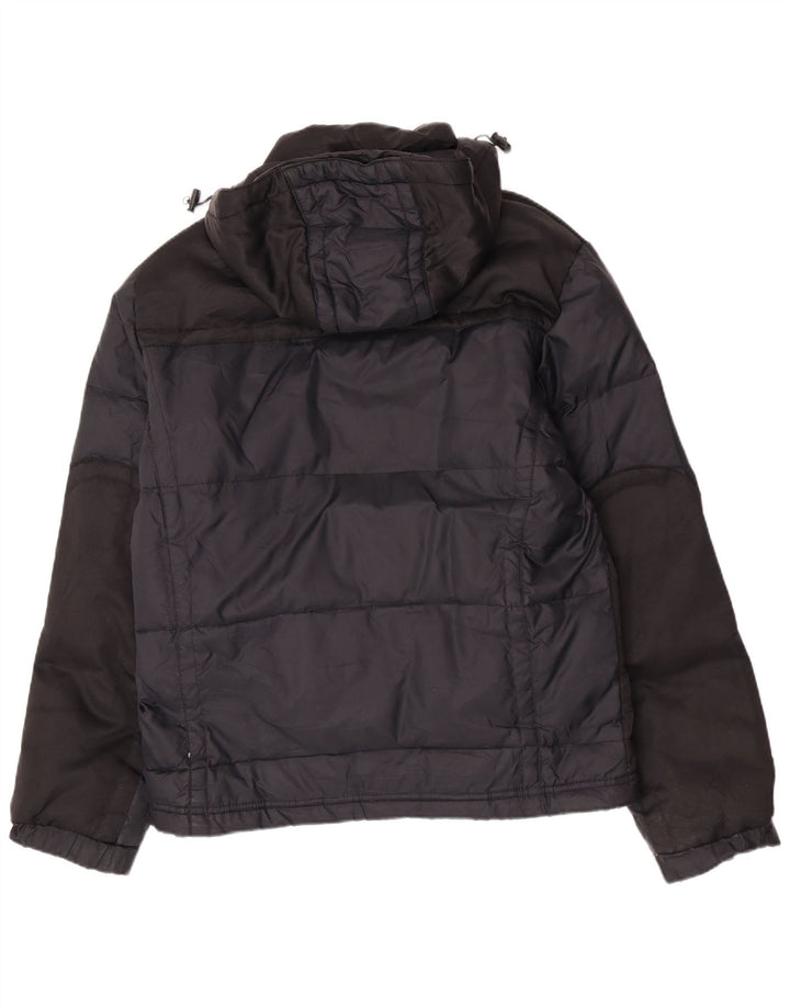 Gas Herren-Jacke mit Kapuze, gepolstert, Größe 40, Marineblau, Polyamid
