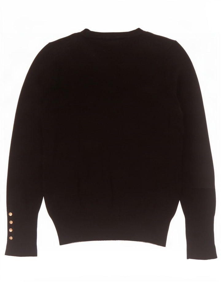 Zara Damen-Pullover mit U-Boot-Ausschnitt, Gr. 8, Schwarz