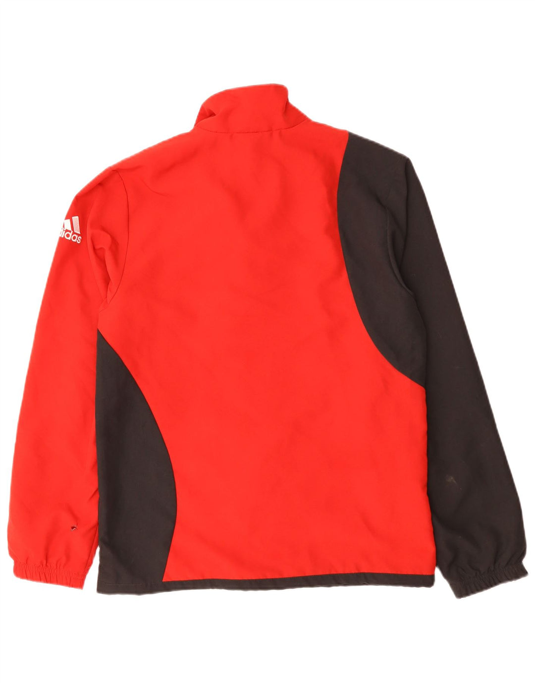 ADIDAS Herren-Trainingsanzug-Top-Jacke, UK 36/38, klein, rotes Farbblock-Polyester