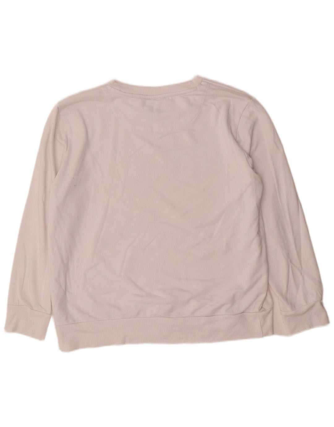 Dkny Damen Grafik-Sweatshirt-Pullover UK 14 Mittelweiße Baumwolle