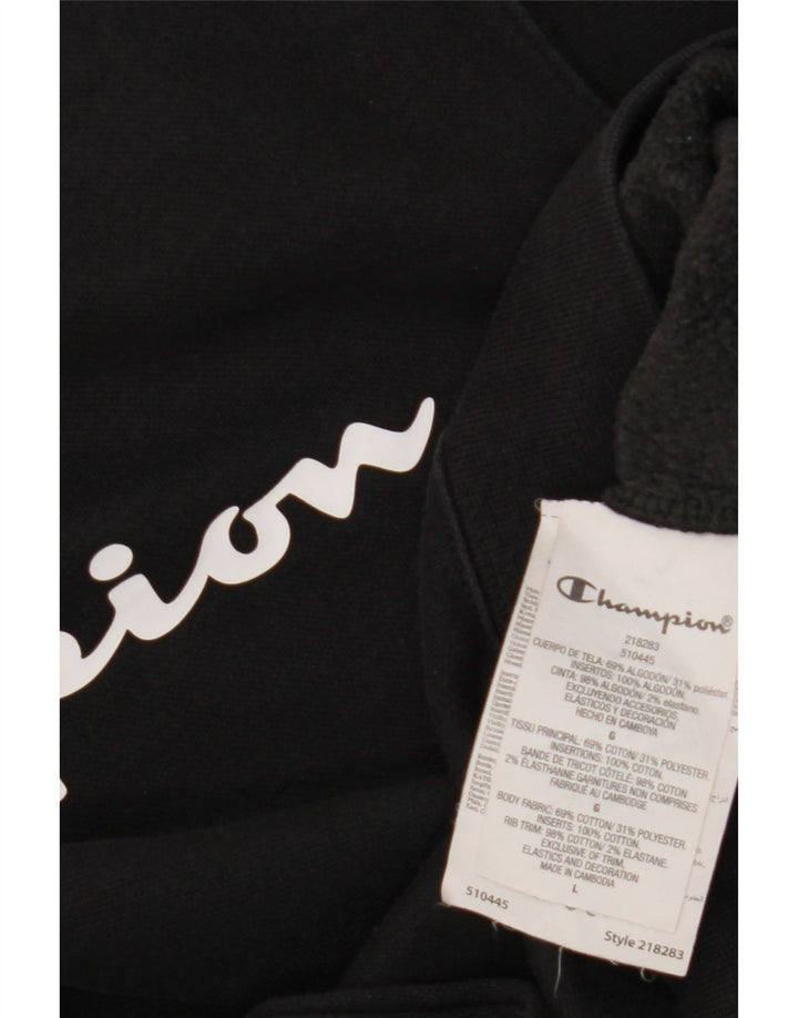 Champion Herren-Sweatshirt mit Grafik, groß, aus schwarzer Baumwolle