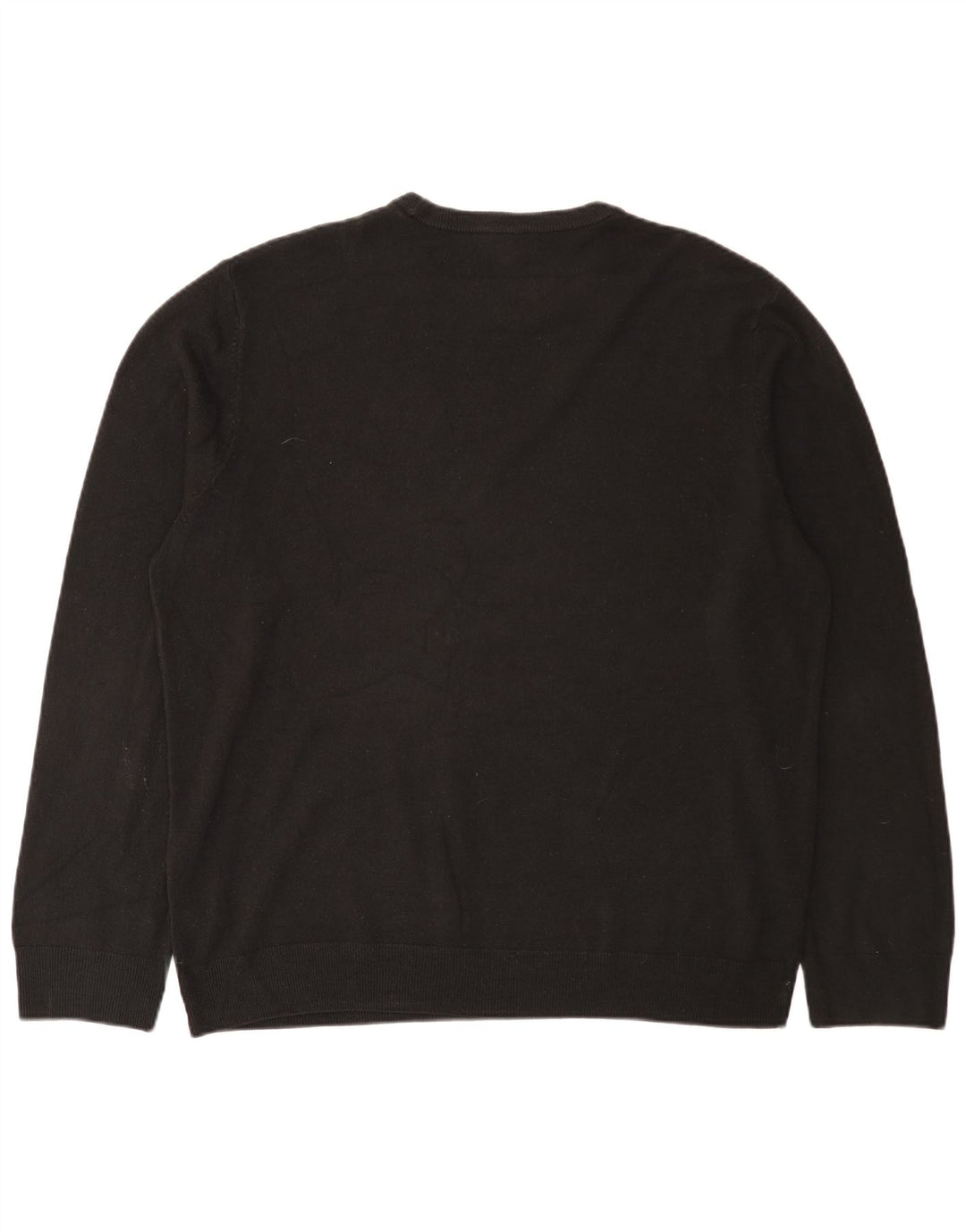 Marks & Spencer Herren-Pullover mit Rundhalsausschnitt, 2XL, schwarzes Acryl