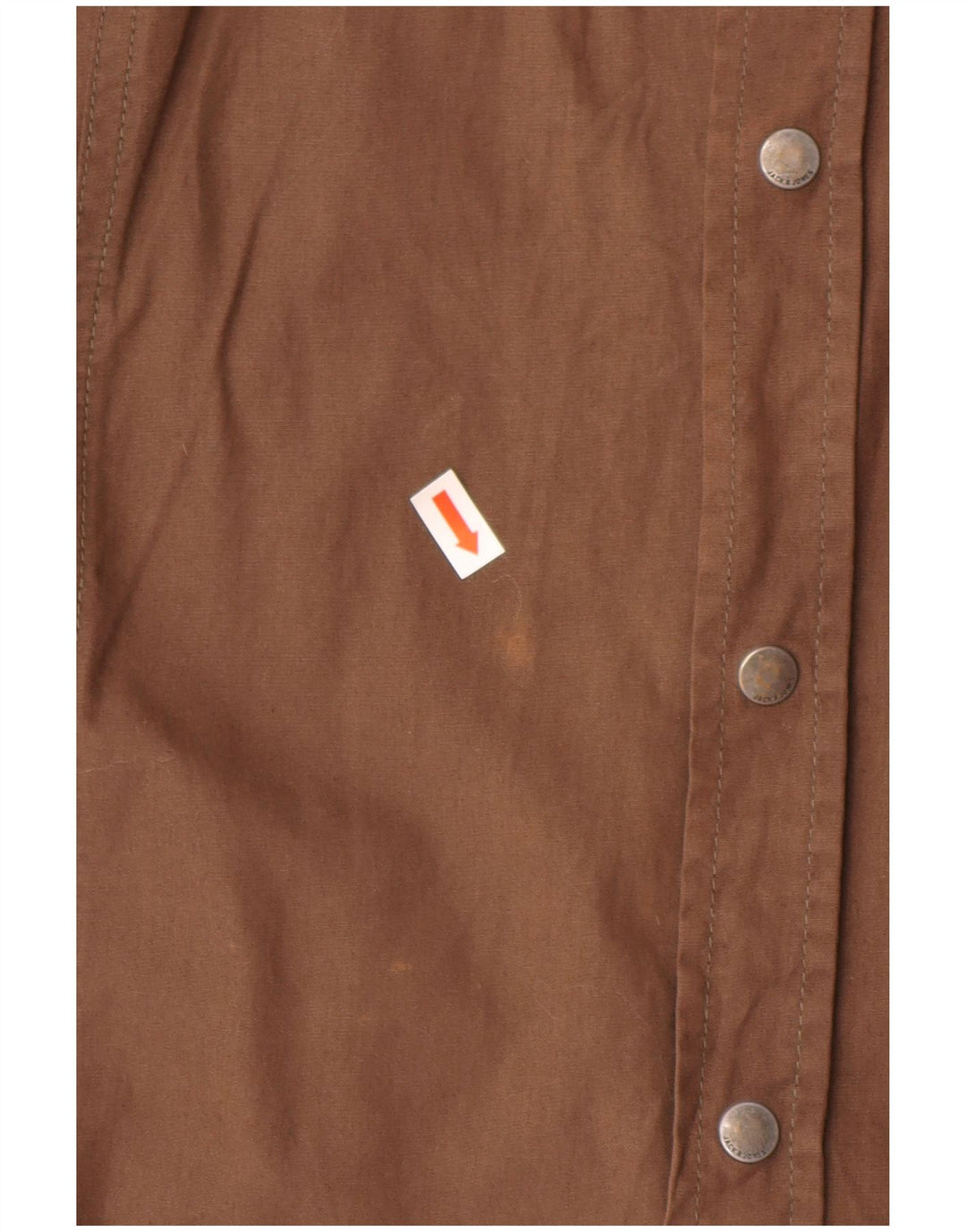 Jack & Jones Herren-Grafikhemd, groß, braune Baumwolle