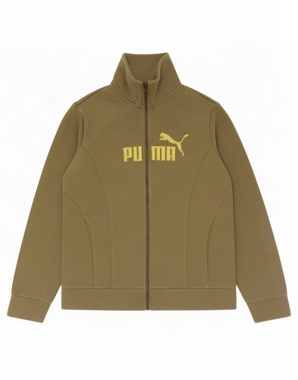 Puma Jungen Grafik-Trainingsanzug-Top-Jacke, 13–14 Jahre, Khaki, Baumwolle