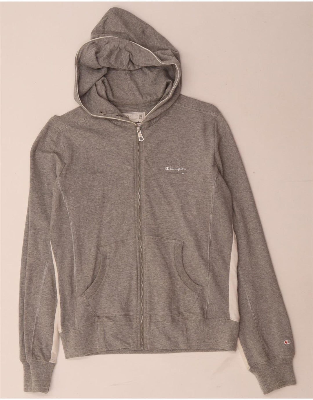 Champion Damen Heritage Classics Zip Hoodie Pullover UK 14 Mittelgrau