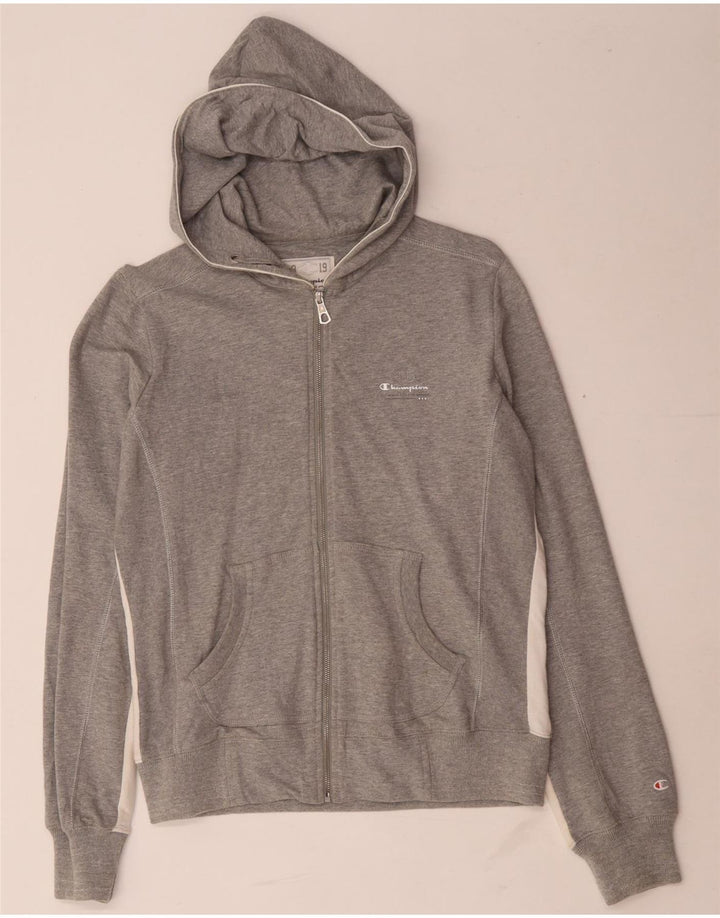 Champion Damen Heritage Classics Zip Hoodie Pullover UK 14 Mittelgrau