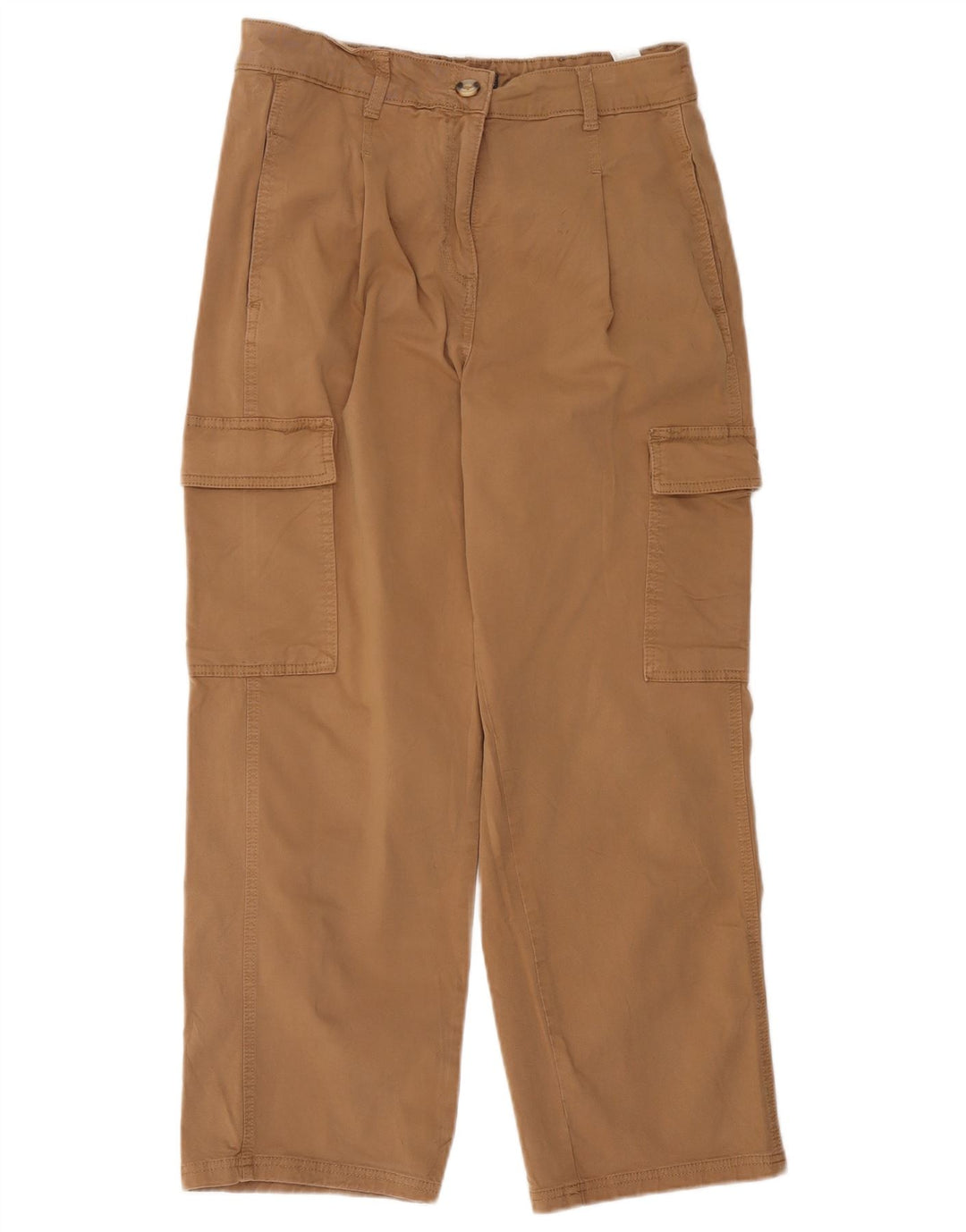 Marks & Spencer Damen Crop Cargohose UK 12 Medium W34 L26 Beige