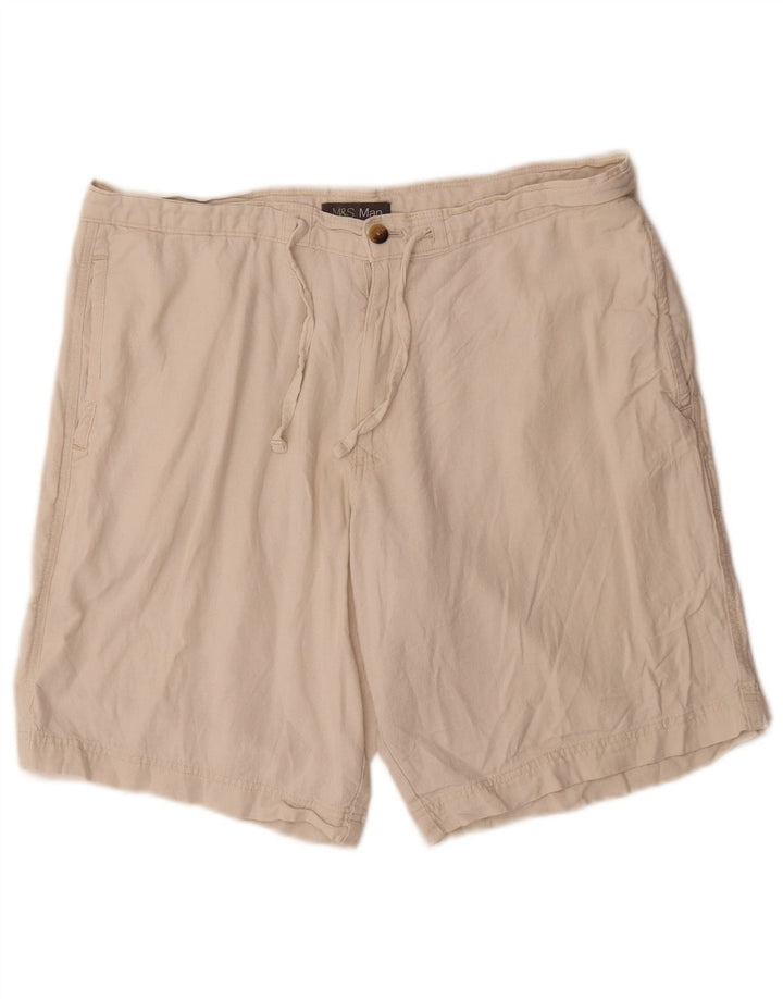 Marks & Spencer Herren Chinoshorts W38 XL Off White Flax