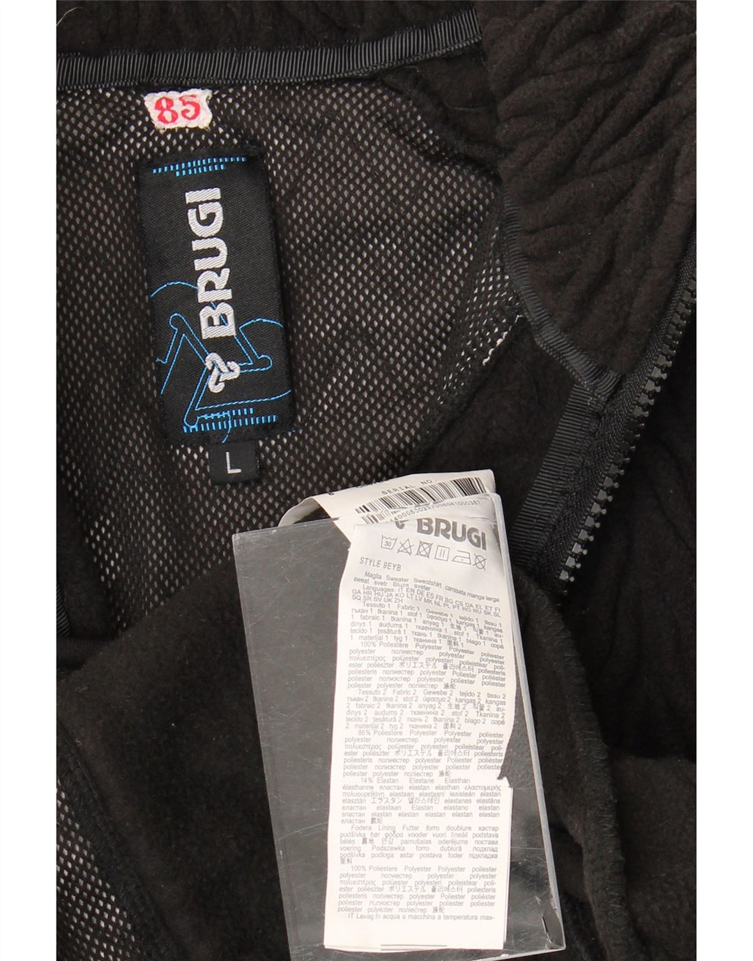 Brugi Damen Fleecejacke UK 14 Large Schwarz Polyester