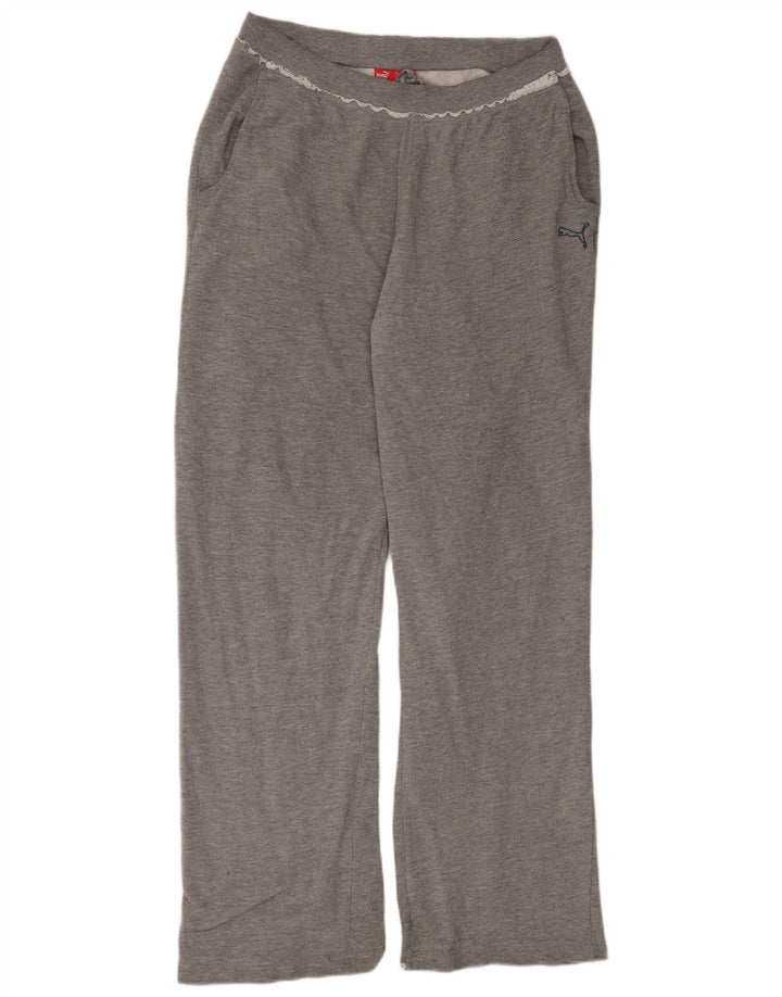 Puma Damen-Trainingshose, Größe 40, Größe L, grau, Baumwolle