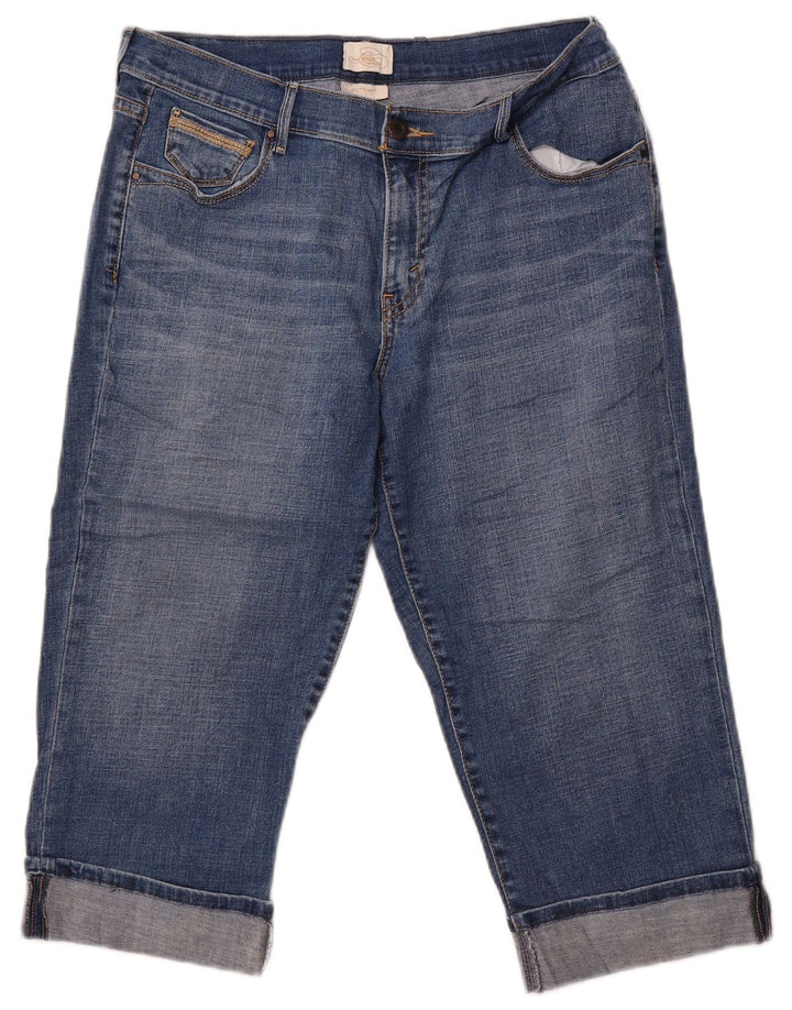 Levi's Damen 515 Caprijeans US 12 Large W34 L18 Blaue Baumwolle