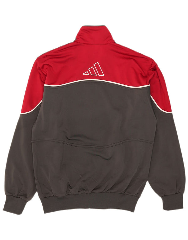 Adidas Jungen Grafik-Trainingsanzug-Top-Jacke, 13–14 Jahre, Grau, Farbblock