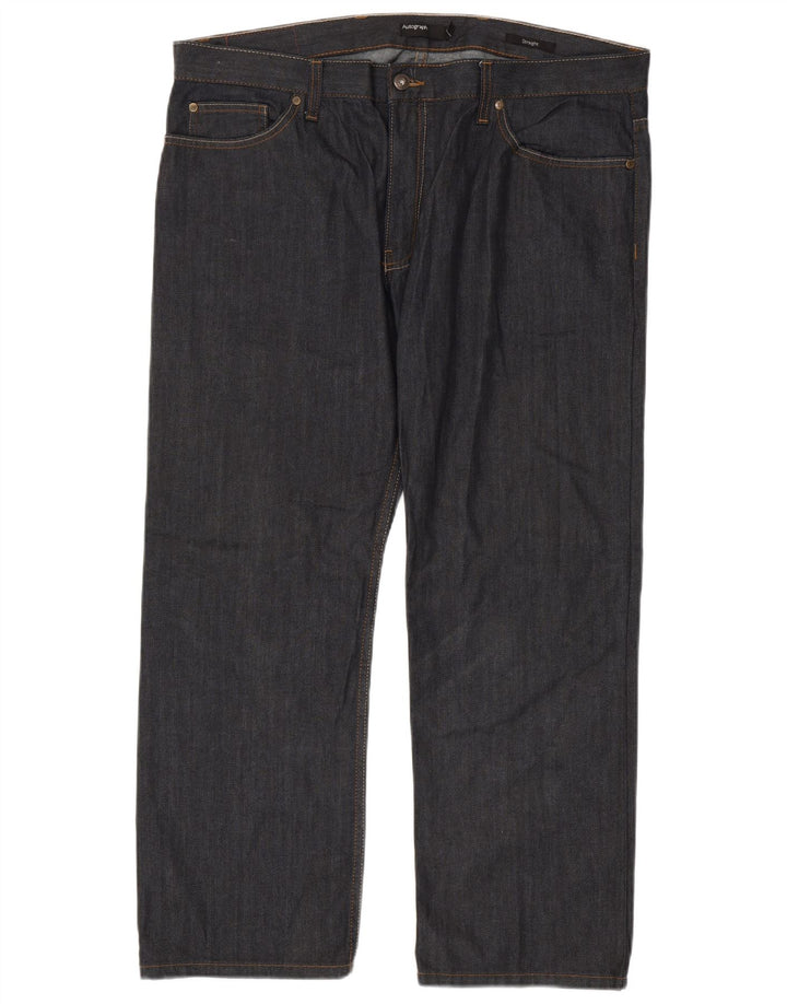 Marks & Spencer Herren Straight Jeans W40 L29 Marineblau Baumwolle
