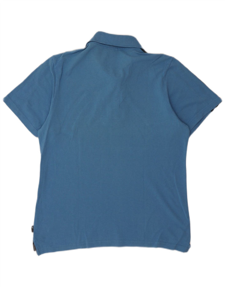 ADIDAS Herren Poloshirt mittelblaue Baumwolle