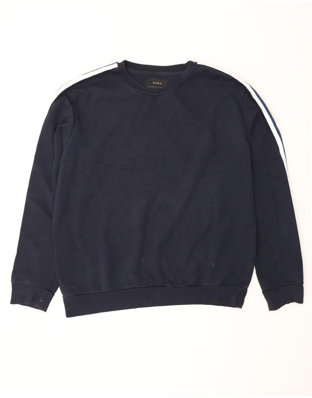 Zara Herren-Sweatshirt-Pullover XL, Marineblau, Farbblock