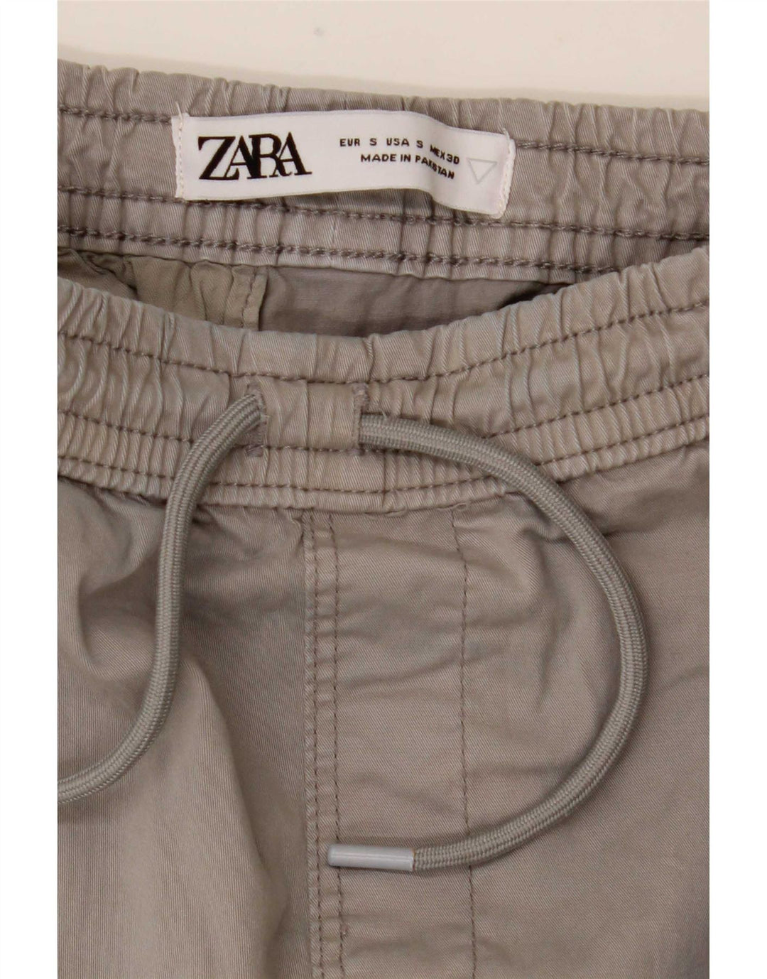 Zara Herren Jogger-Chinohose, Größe S, W27, L28, Grau