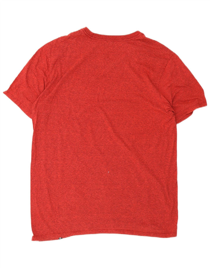 Hurley Herren-T-Shirt-Oberteil, großes, rot geflecktes Polyester
