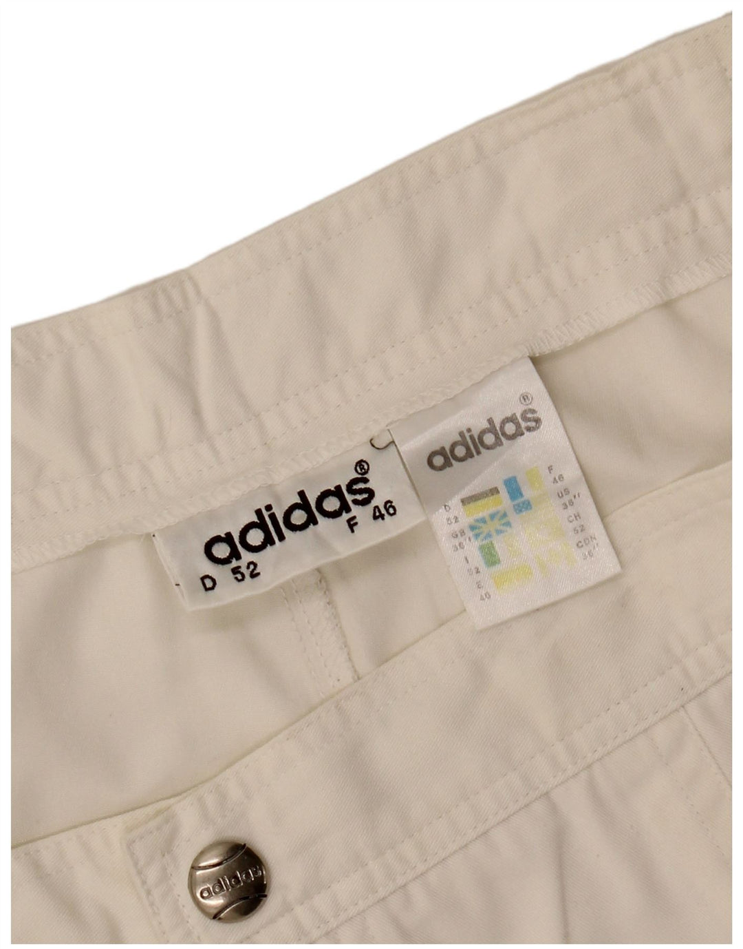 ADIDAS Herren Chinoshorts W36 Large Weiß Polyester