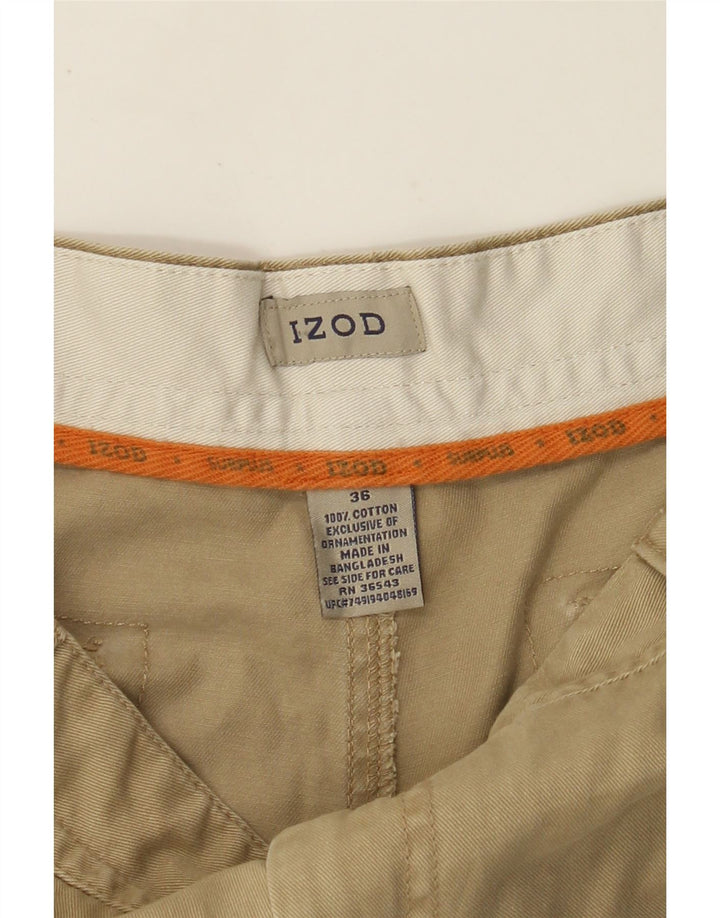 IZOD Herren Cargoshorts W36 Large Beige Baumwolle