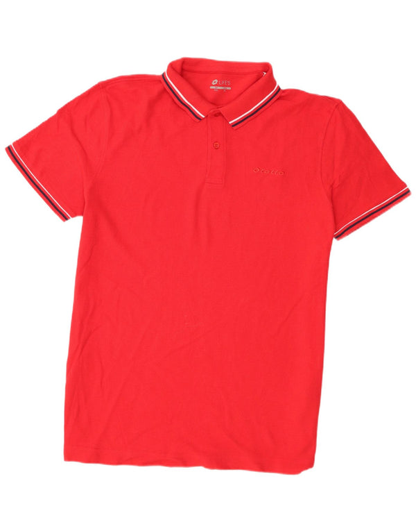 Lotto Herren-Poloshirt 2XL, rote Baumwolle