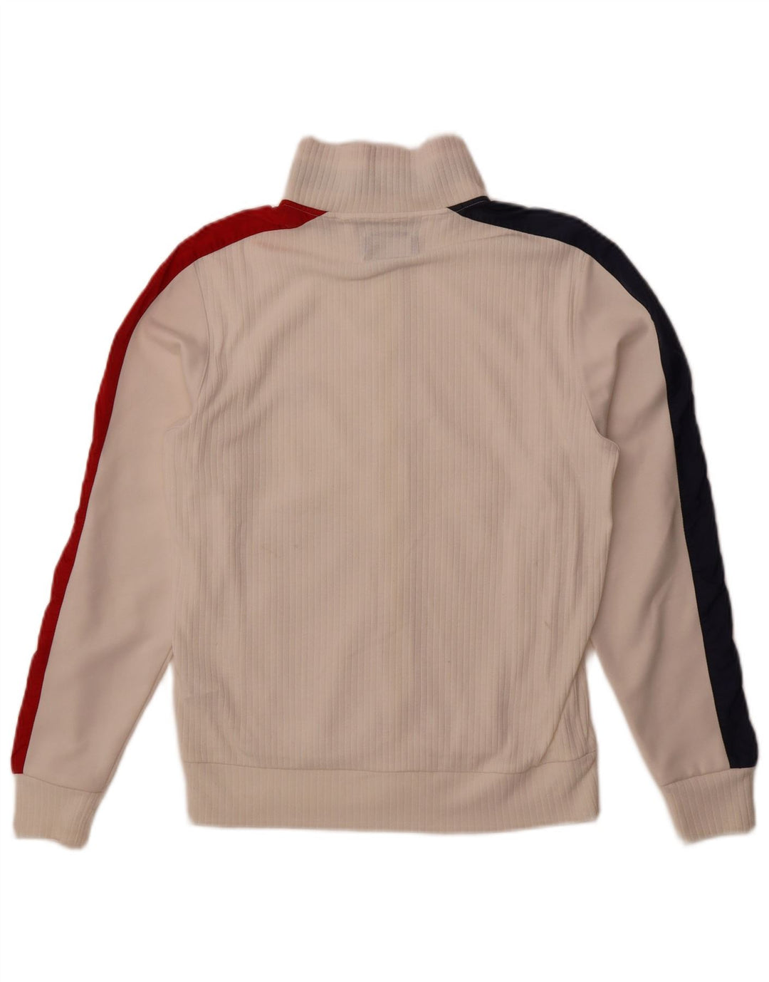 Sergio Tacchini Herren-Trainingsanzug, Oberteil, Jacke, Größe S, Weiß, Farbblock-Polyester