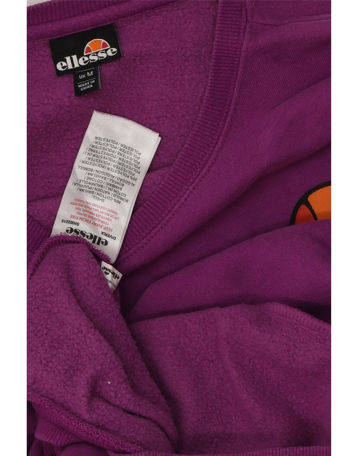 Ellesse Herren-Sweatshirt-Pullover aus mittelvioletter Baumwolle