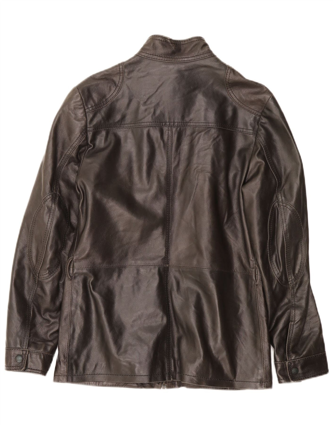 Suprema Damen Lederjacke IT 42 Mittelschwarzes Leder